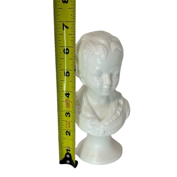 Vintage Boy Ceramic Bust Classic White - Picture 2 of 10